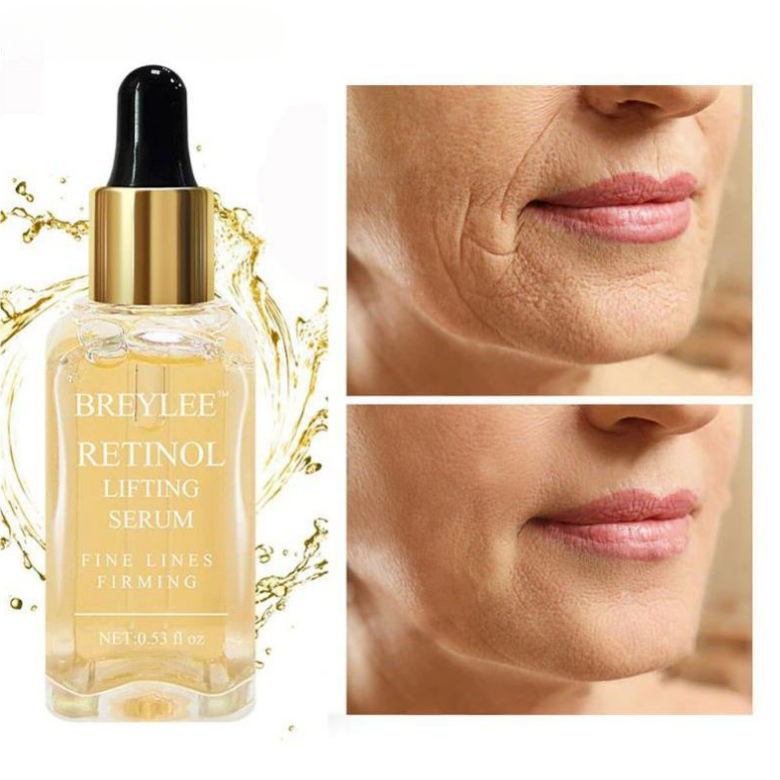 (KIT 3 SÉRUNS) BREYLEE Retinol Removedor de Rugas Antienvelhecimento com Essência Facial